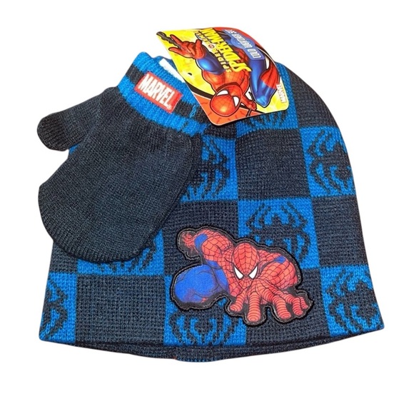 Spider-Man Toddler Hat/Mitten Set OSFM - Picture 1 of 5